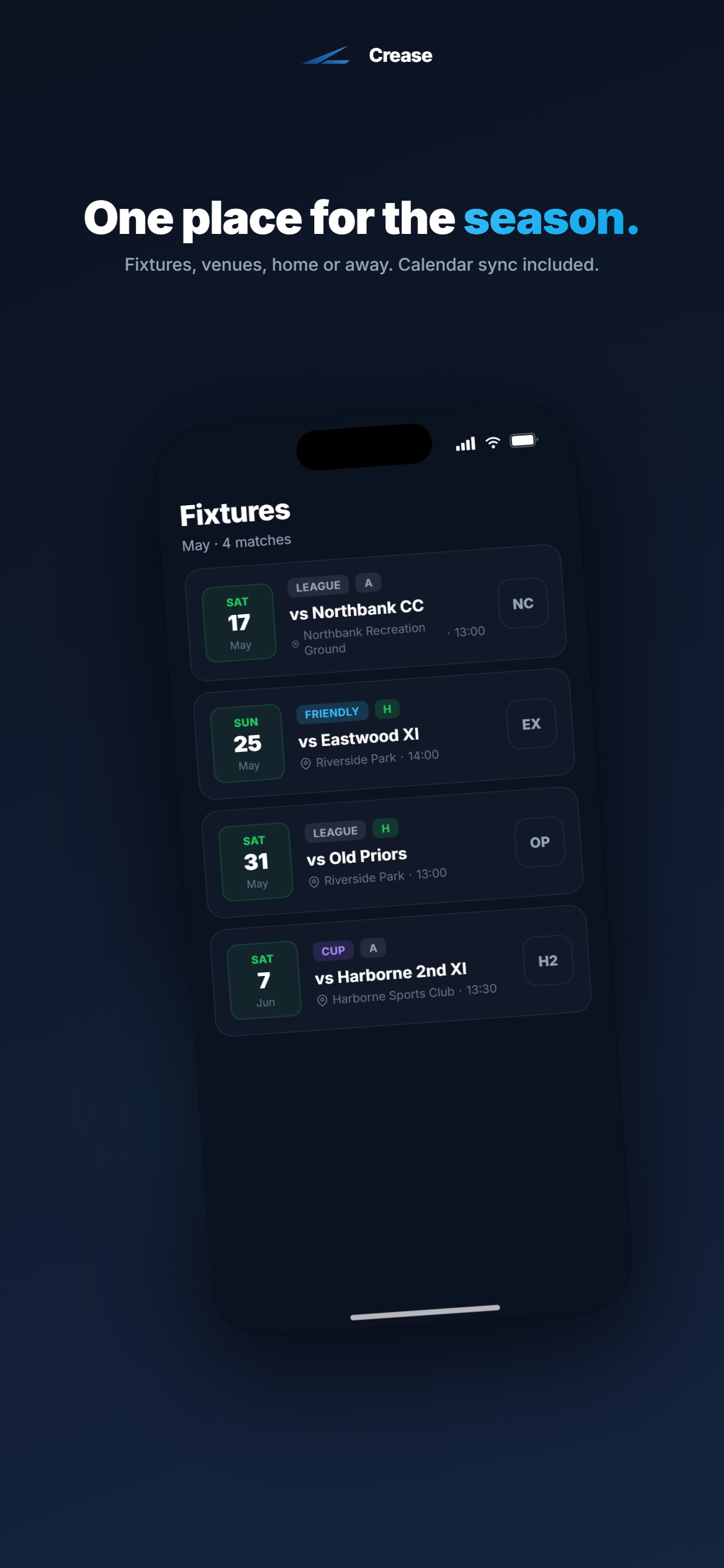 Crease fixtures